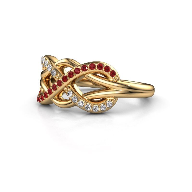 Image of Ring Lizan 585 gold ruby 1.1 mm