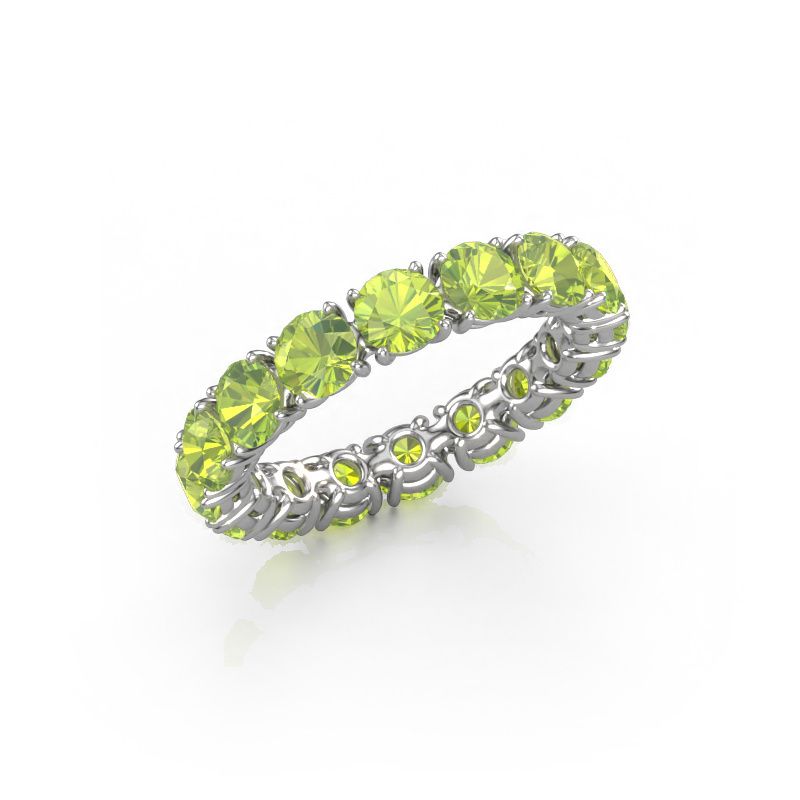 Stackable ring Vivienne 4.0 585 white gold peridot 4 mm