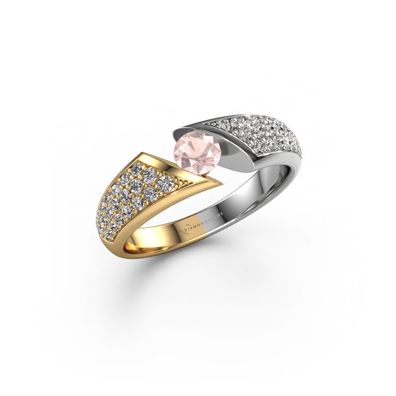 Engagement ring Hojalien 3 585 gold morganite champagne 4.2 mm