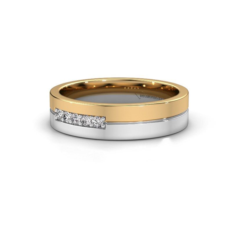 Afbeelding van Trouwring WH0211L15AP 585 goud zirkonia ±5x1.7 mm