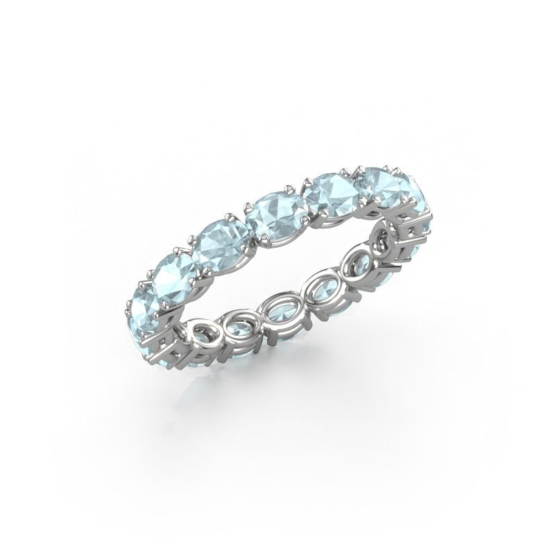 Ring Vivienne OVL 4x3 585 Weißgold Aquamarin 4x3 mm