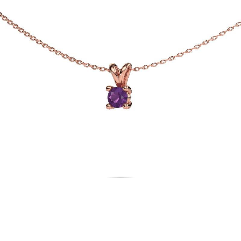 Anhänger Sam RND 585 Roségold Amethyst 5 mm