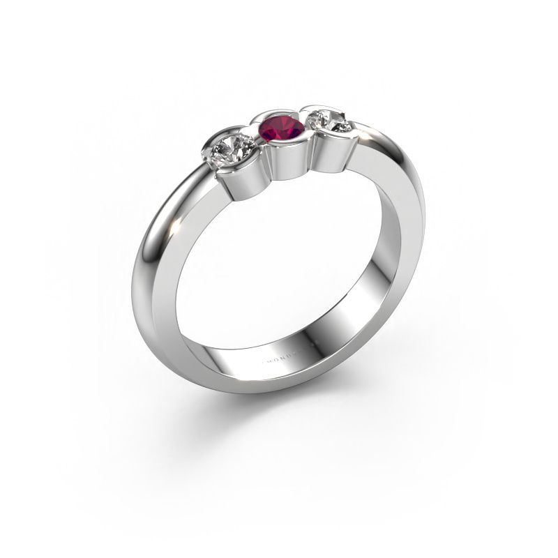 Ring Lotte 3 950 platina rhodoliet 3 mm