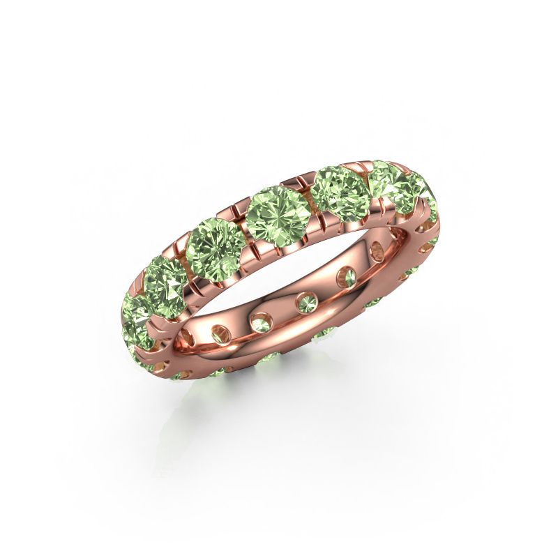 Vorsteckring Jackie 4.2 585 Roségold grüner Labor-Diamant 4.2 mm