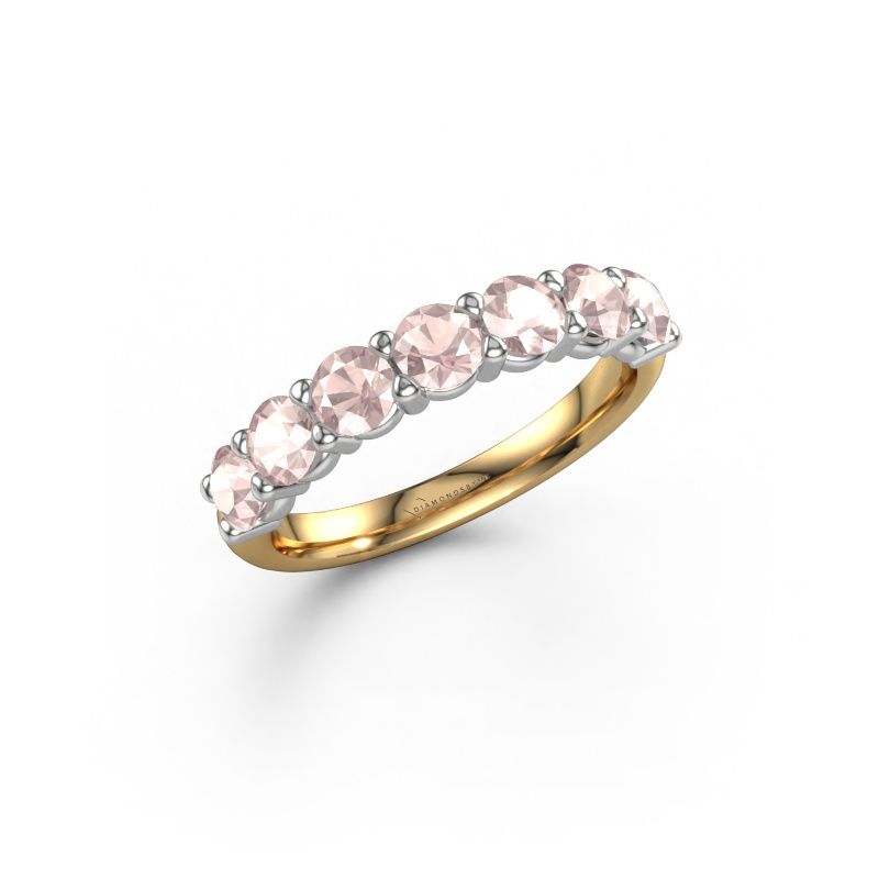 Ring Heddy Half 585 gold morganite champagne 3.7 mm
