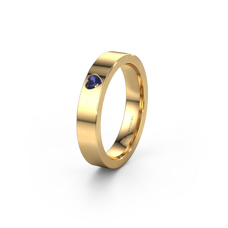 Wedding ring WH0101L14BPHRT 585 gold sapphire ±4x2 mm