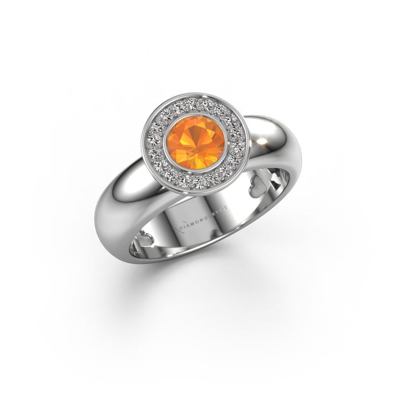 Ring Anna 585 white gold citrin 5 mm