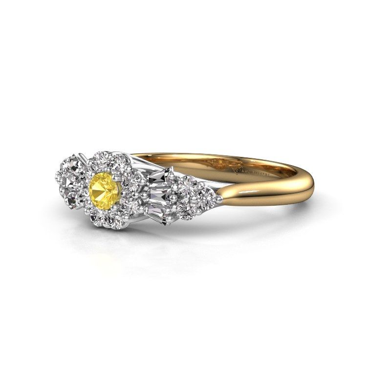 Image of Engagement ring Carisha 585 gold yellow sapphire 3 mm