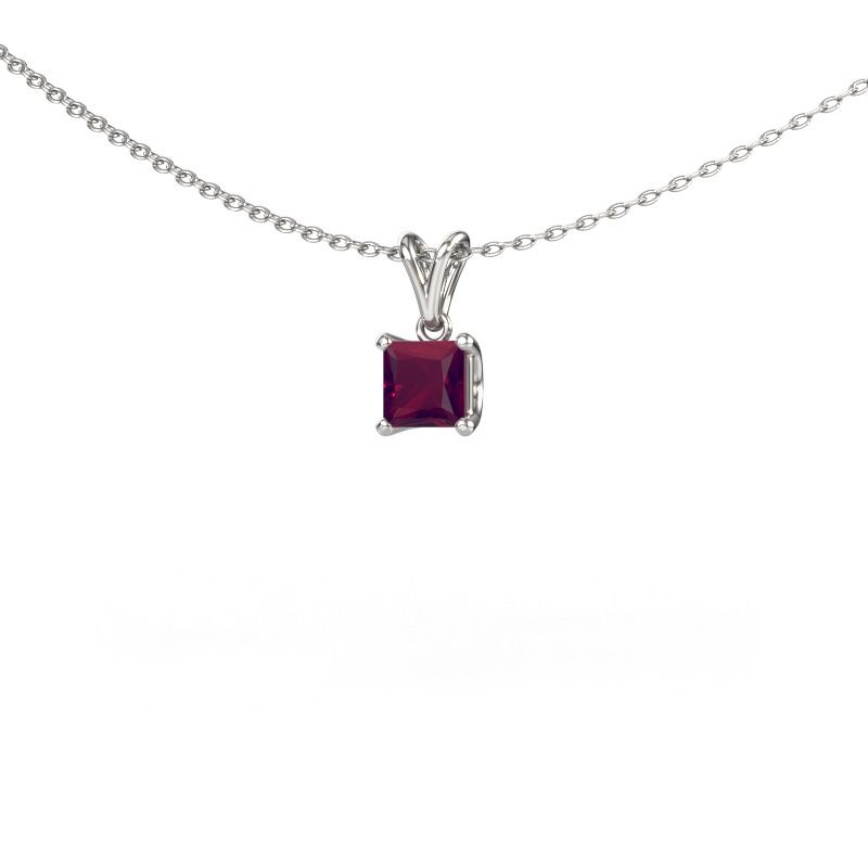 Hanger Sam SQR 585 witgoud rhodoliet 4.5 mm