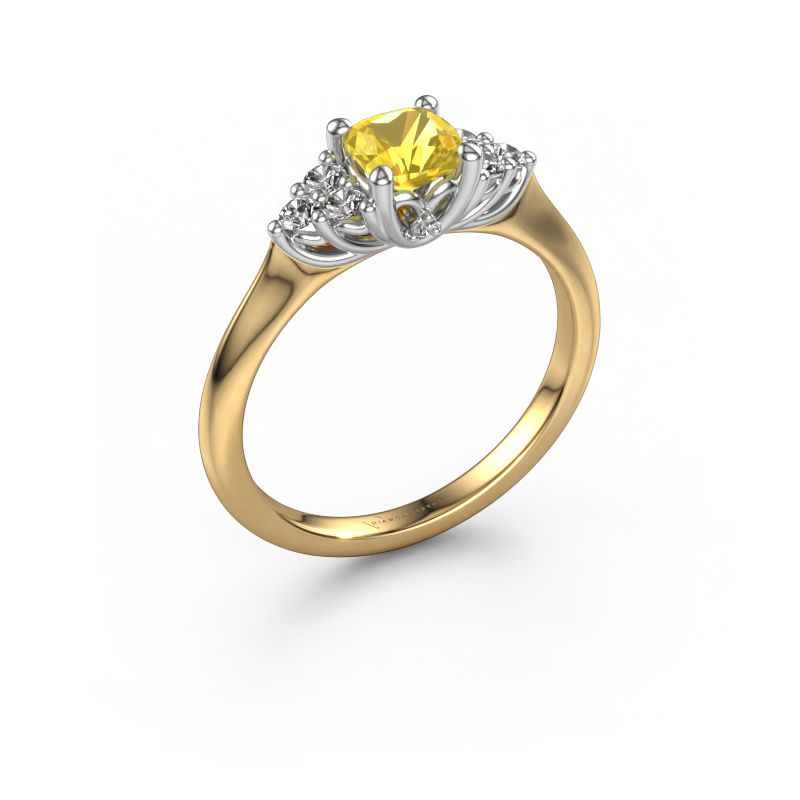 Bague de fiançailles Felipa CUS 585 or jaune saphir jaune 5 mm
