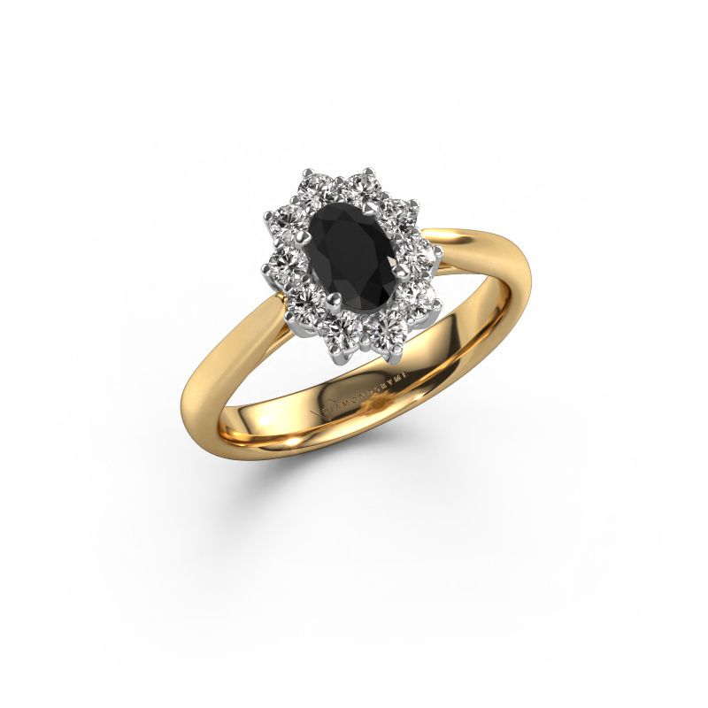Verlobungsring Leesa 1 585 Gold Schwarz Diamant 0.60 crt