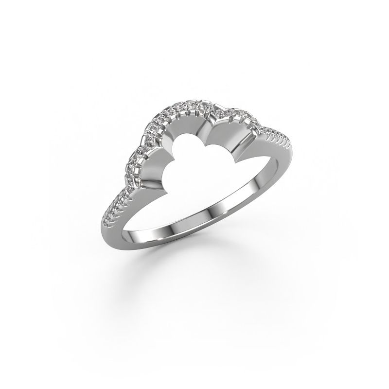 Vorsteckring SRH0499C10H28 585 Weißgold Diamant 0.145 crt