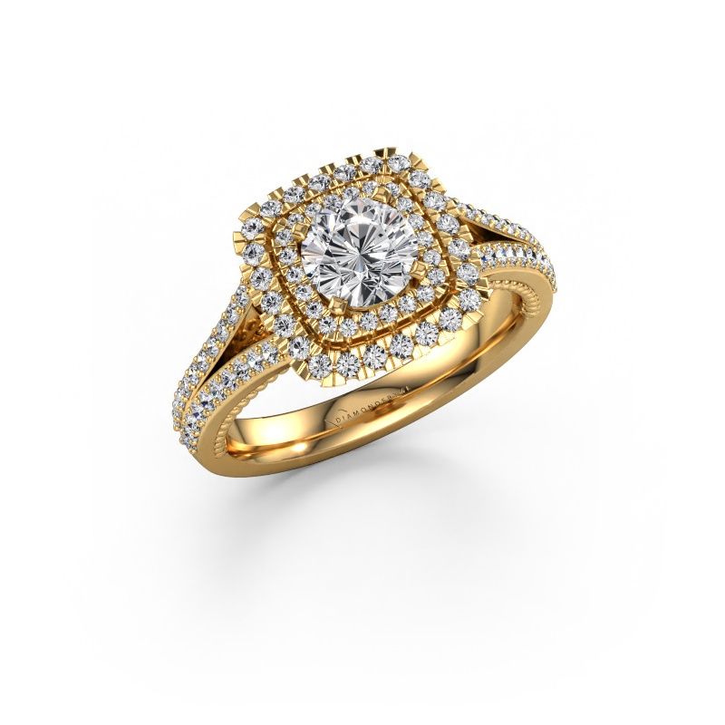 Engagement ring Annette 585 gold lab grown diamond 1.288 crt
