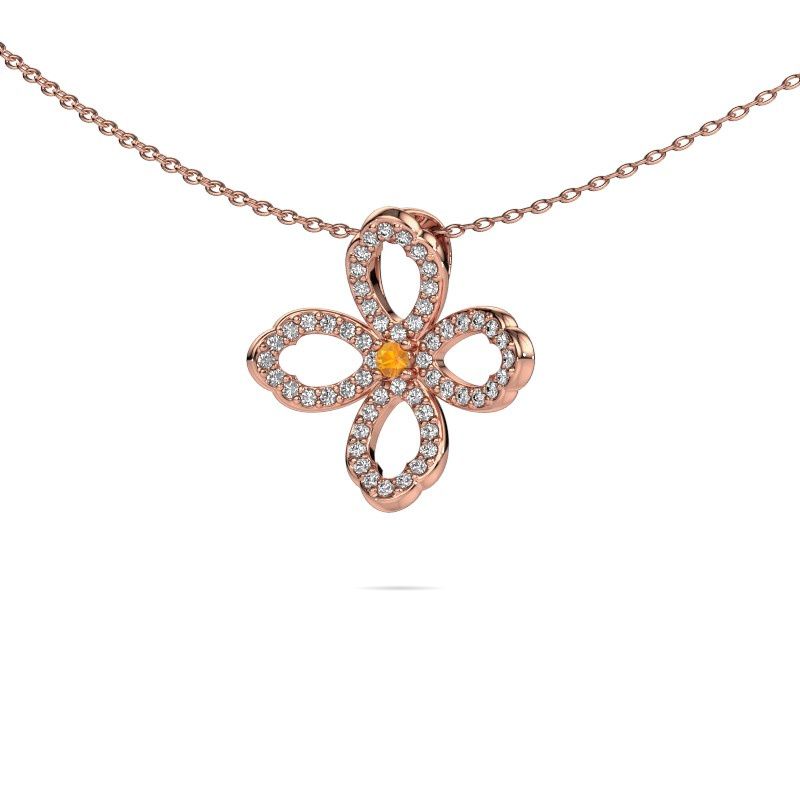 Kette Chelsea 585 Roségold Citrin 2 mm