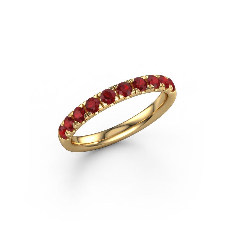 Stackable ring Jackie Half 585 gold ruby 2.4 mm