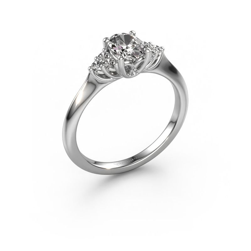 Engagement ring Felipa OVL 585 white gold lab grown diamond 0.933 crt