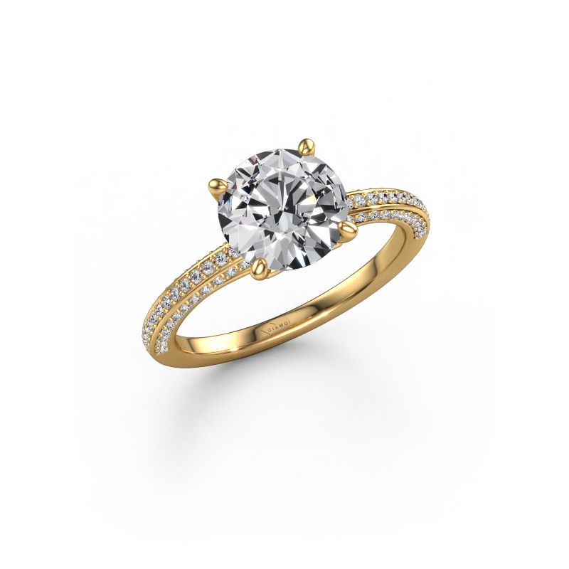 Engagement ring Elenore rnd 585 gold lab grown diamond 2.00 crt