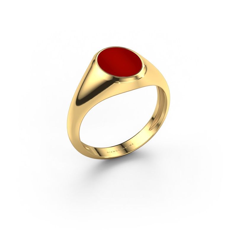 Pinky ring Herman 1 light 585 gold carnelian 10x8 mm