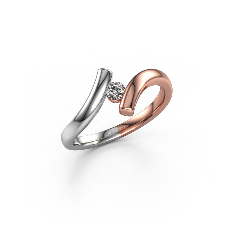 Ring Amy 585 rose gold zirconia 4 mm
