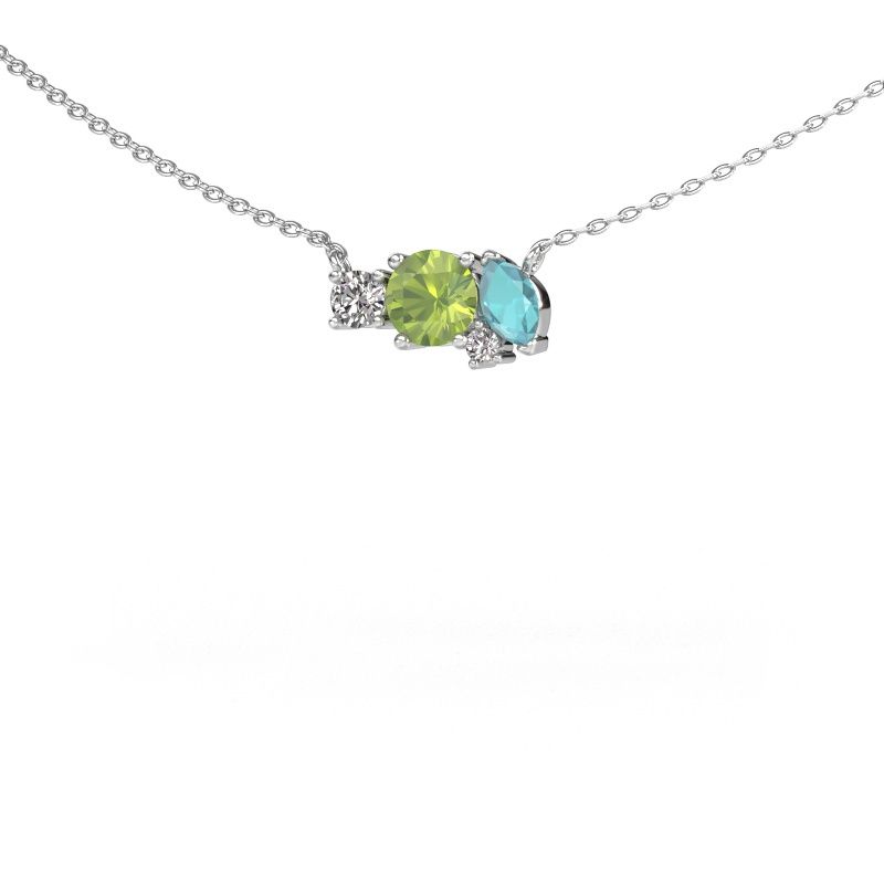 Anhänger Frauke RND 950 Platin Peridot 5 mm