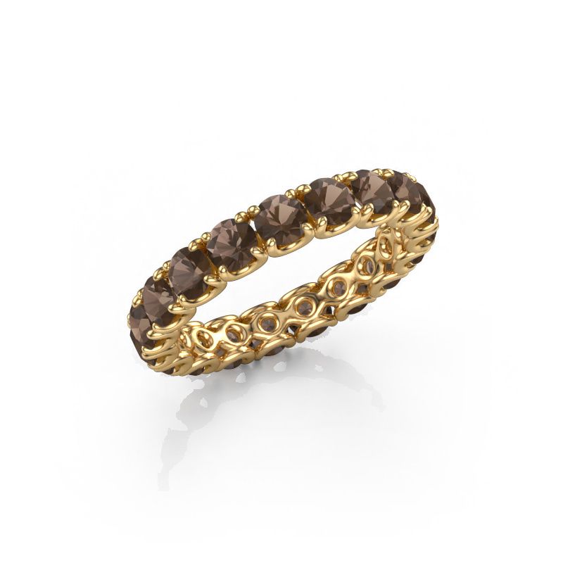 Stackable ring Estee 3.4 585 gold smokey quartz 3.4 mm