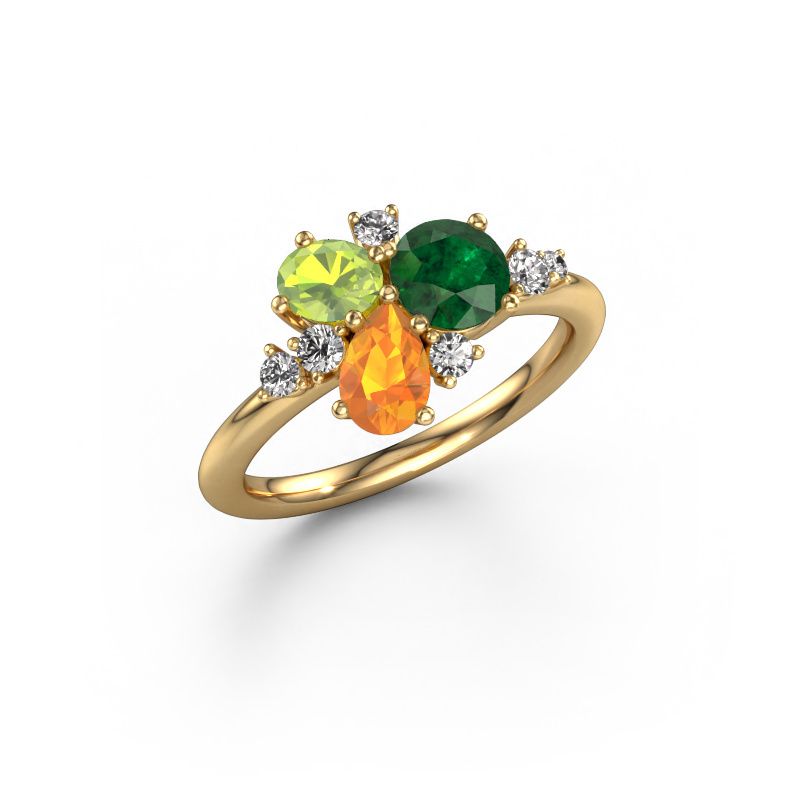 Ring Anja 585 gold emerald 5.4 mm
