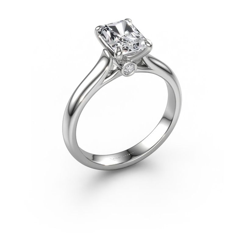 Bague de fiançailles Valorie rad 1 950 platine diamant 1.54 crt