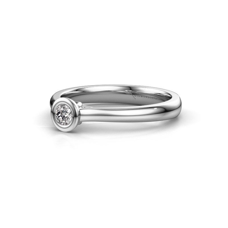 Afbeelding van Verlovings ring Kaylee 925 zilver diamant 0.08 crt