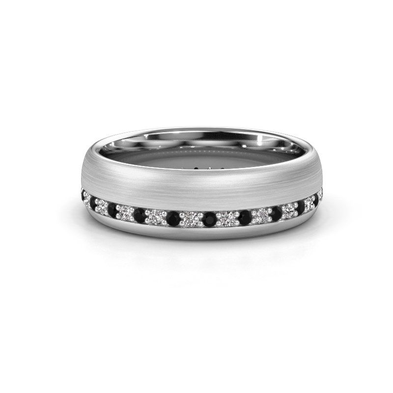 Image of Wedding ring WH0303L36BMP<br/>950 platinum ±6x2 mm<br/>Black diamond