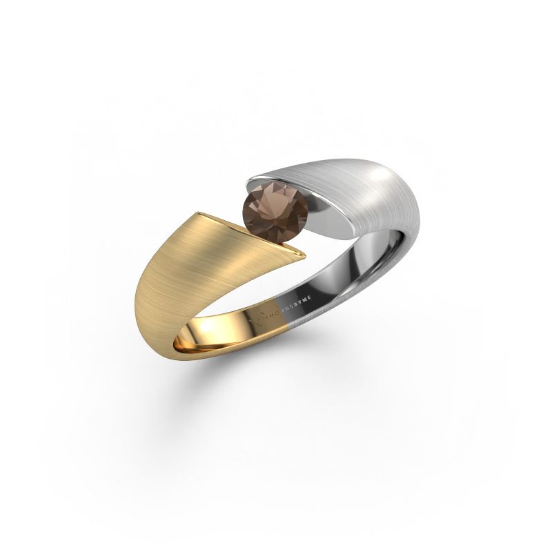 Ring Hojalien 1 585 gold smokey quartz 4.2 mm