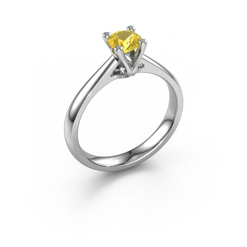 Engagement ring Janna 1 585 white gold yellow sapphire 5 mm