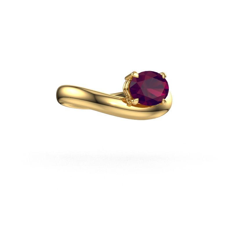 Verlobungsring Floor OVL 585 Gold Rhodolit 8x6 mm