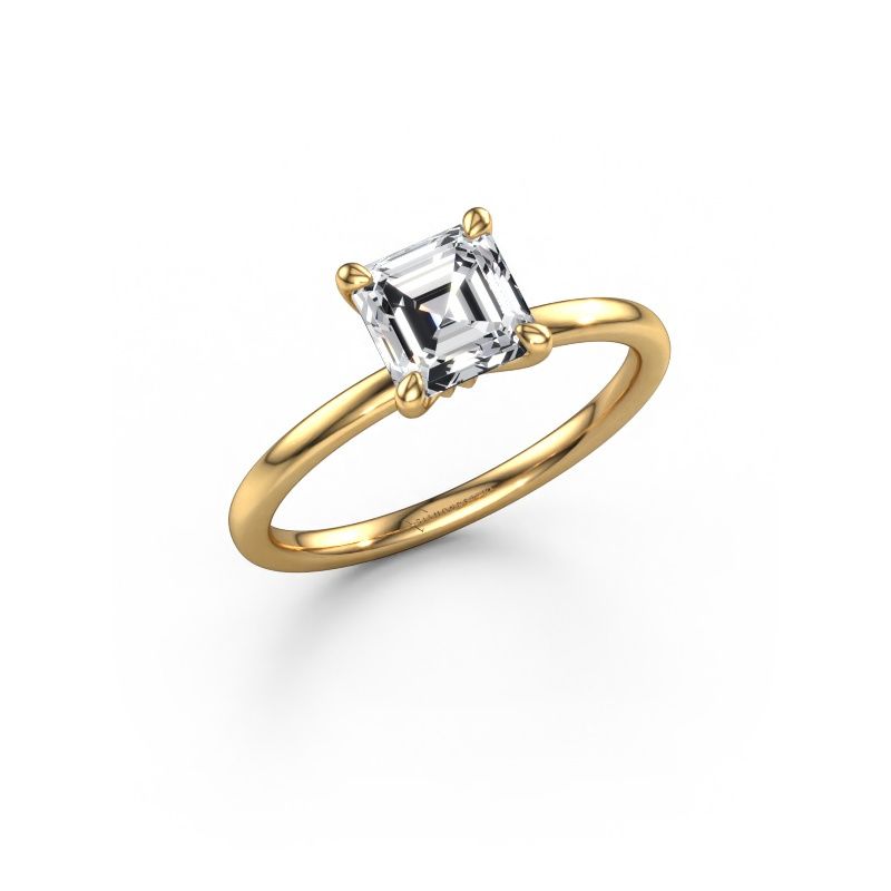Engagement ring Crystal ASSC 1 585 gold lab grown diamond 1.25 crt
