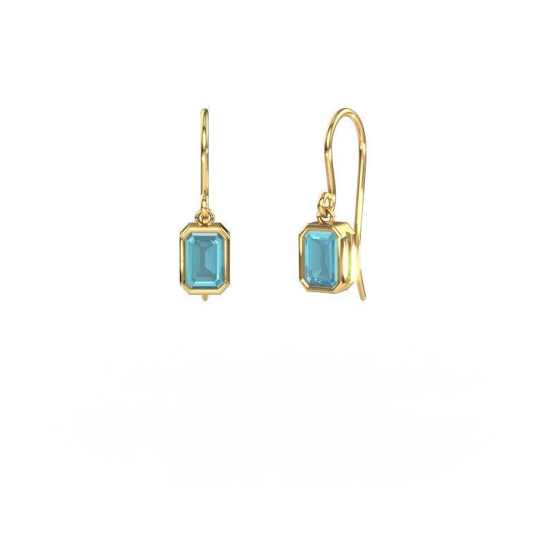 Earrings Lavon EME 585 gold blue topaz 6x4 mm