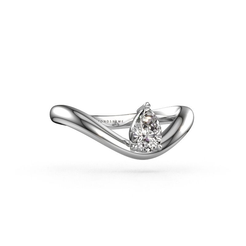 Verlovingsring Femke PER 585 witgoud diamant 0.65 crt