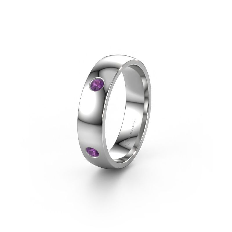 Bague de mariage WH0104L25AP 950 platine améthyste 2.5 mm ±5 x 1,7 mm