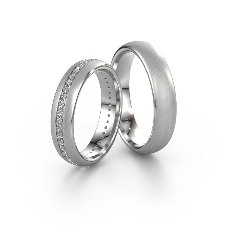 Alliances set WH0103LM35BM ±5x2 mm 14 Carat or jaune diamant 0.44 crt