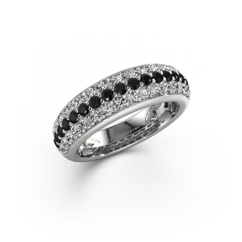 Ring Emely 8 950 platina zwarte diamant 1.411 crt