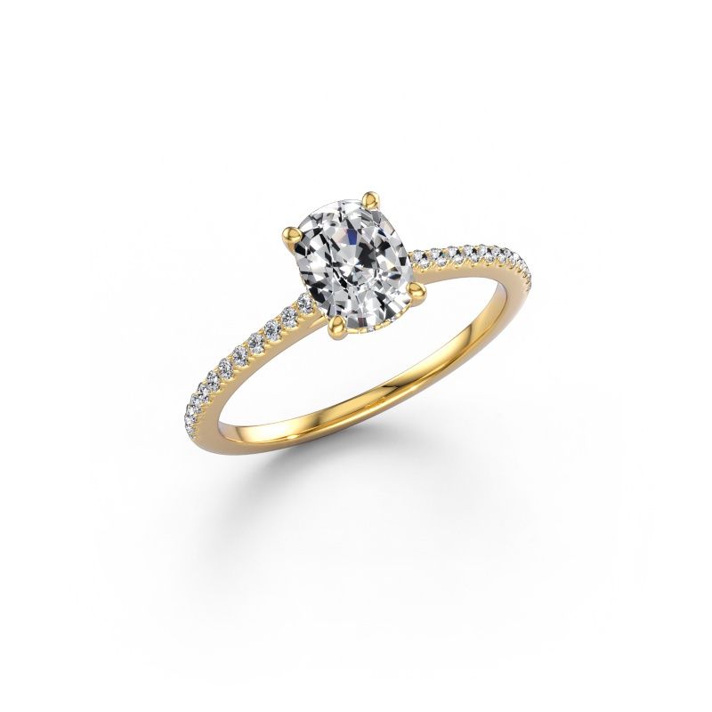 Engagement ring Sophie CSH 585 gold lab grown diamond 4.00 crt