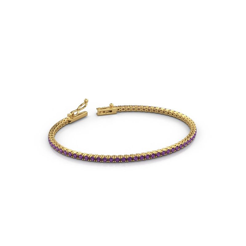 Tennis bracelet Shirley 2.0 585 amethyst gold 2 mm
