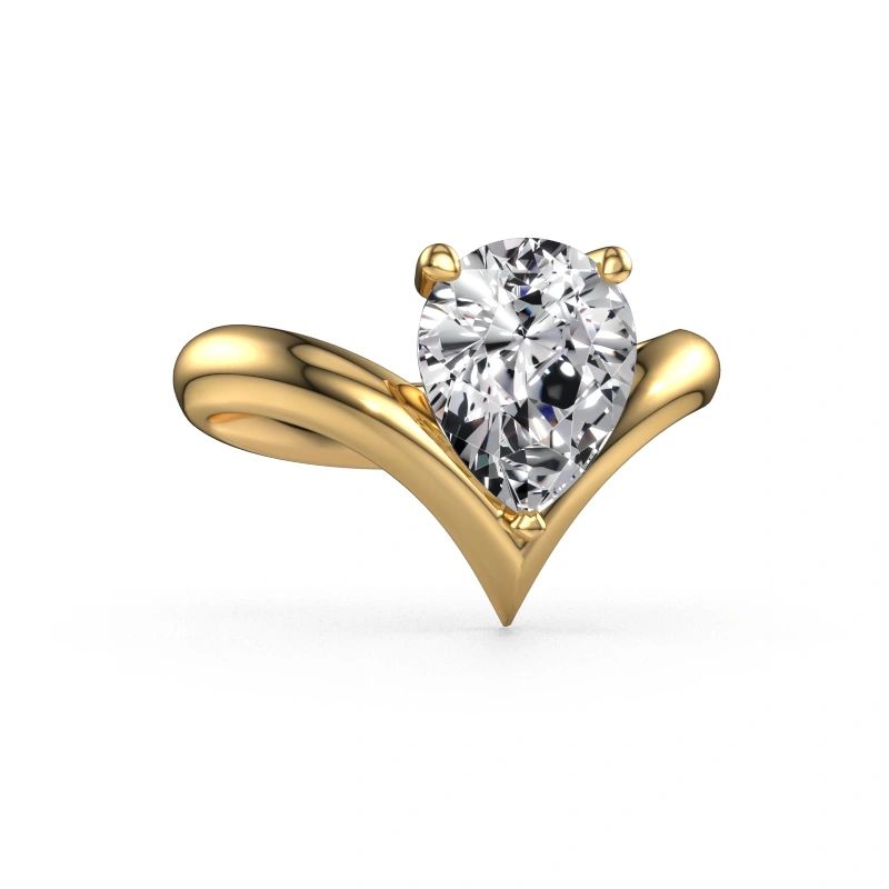 Engagement ring Maddy PER 585 gold lab grown diamond 2.10 crt