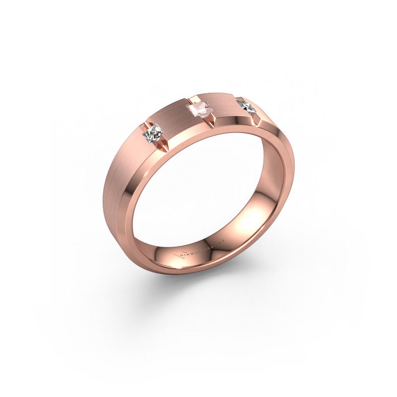 Men's ring Justin 585 rose gold morganite champagne 2.5 mm