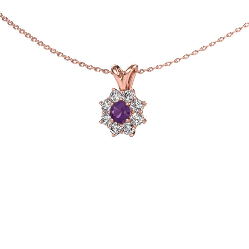 Pendant Carolyn 585 rose gold amethyst 4 mm