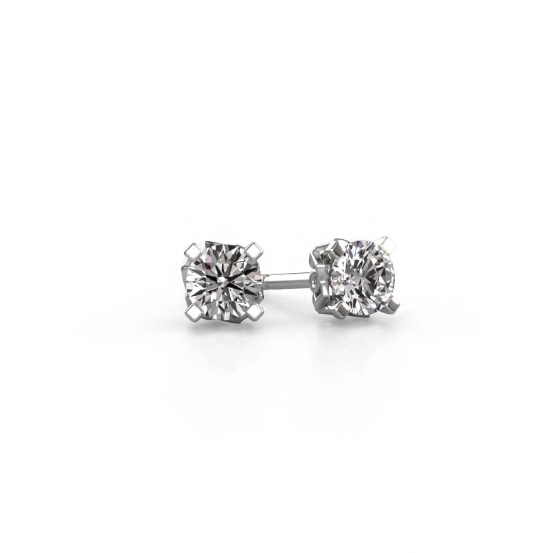 Earrings Ize 585 white gold zirconia 5 mm