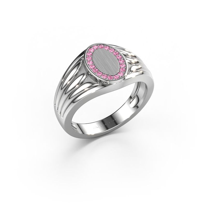 Pinky ring Marinus 950 platinum pink sapphire 1.2 mm