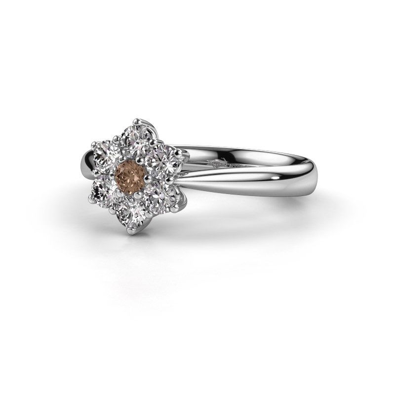 Afbeelding van Promise ring Chantal 1 950 platina bruine diamant 0.08 crt