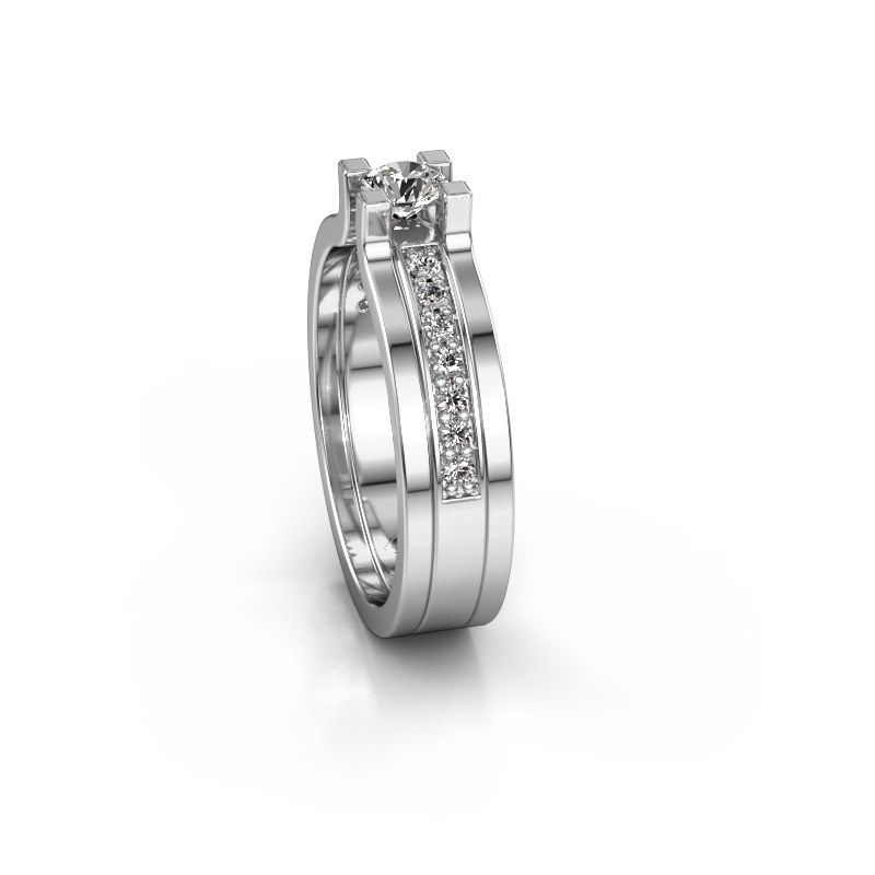 Afbeelding van Verlovingsring Myrthe 950 platina diamant 0.418 crt