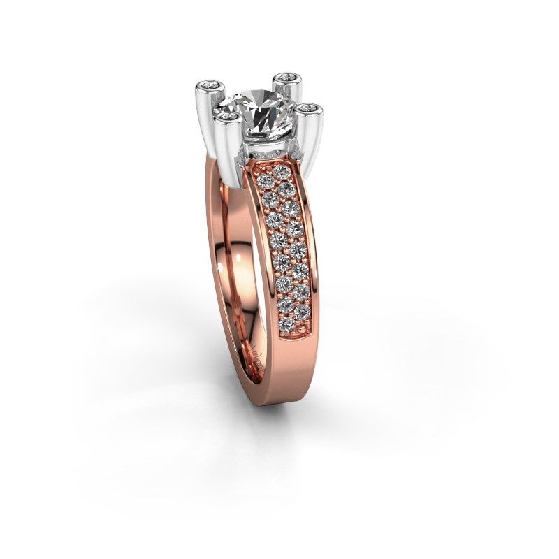 Afbeelding van Verlovingsring Florance<br/>585 rosé goud<br/>Diamant 1.310 crt