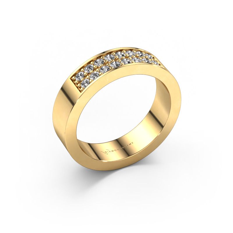 Bague superposable Catharina 5 585 or jaune diamant synthétique 0.32 crt