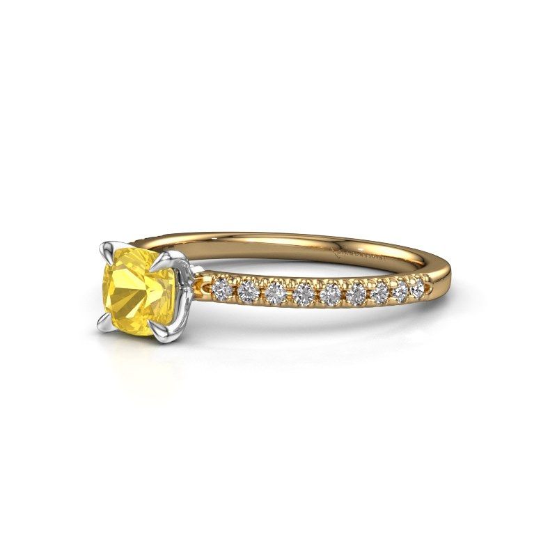 Afbeelding van Verlovingsring Crystal CUS 2 585 goud gele saffier 5 mm